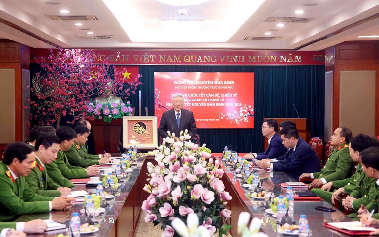 Phó Thủ tướng Thường trực Nguyễn Hòa Bình thăm, chúc Tết Cục C03: Tăng cường đấu tranh tội phạm tham nhũng, kinh tế và công nghệ cao
