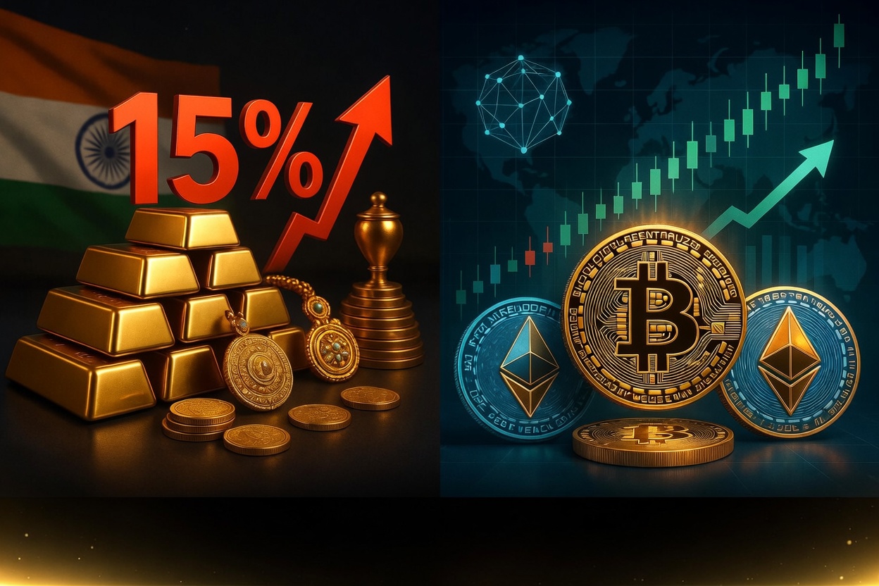 Ấn Độ tăng thuế nhập khẩu vàng lên 15%, Tài sản số trở thành lựa chọn thay thế 